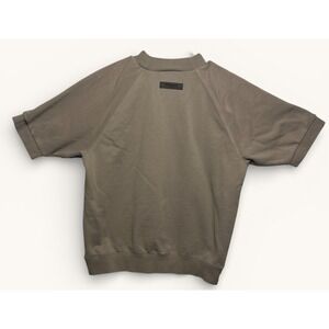 Essentials Fear of God Short Sleeve Mock Neck Sweatshirt Taupe Brown Size M
